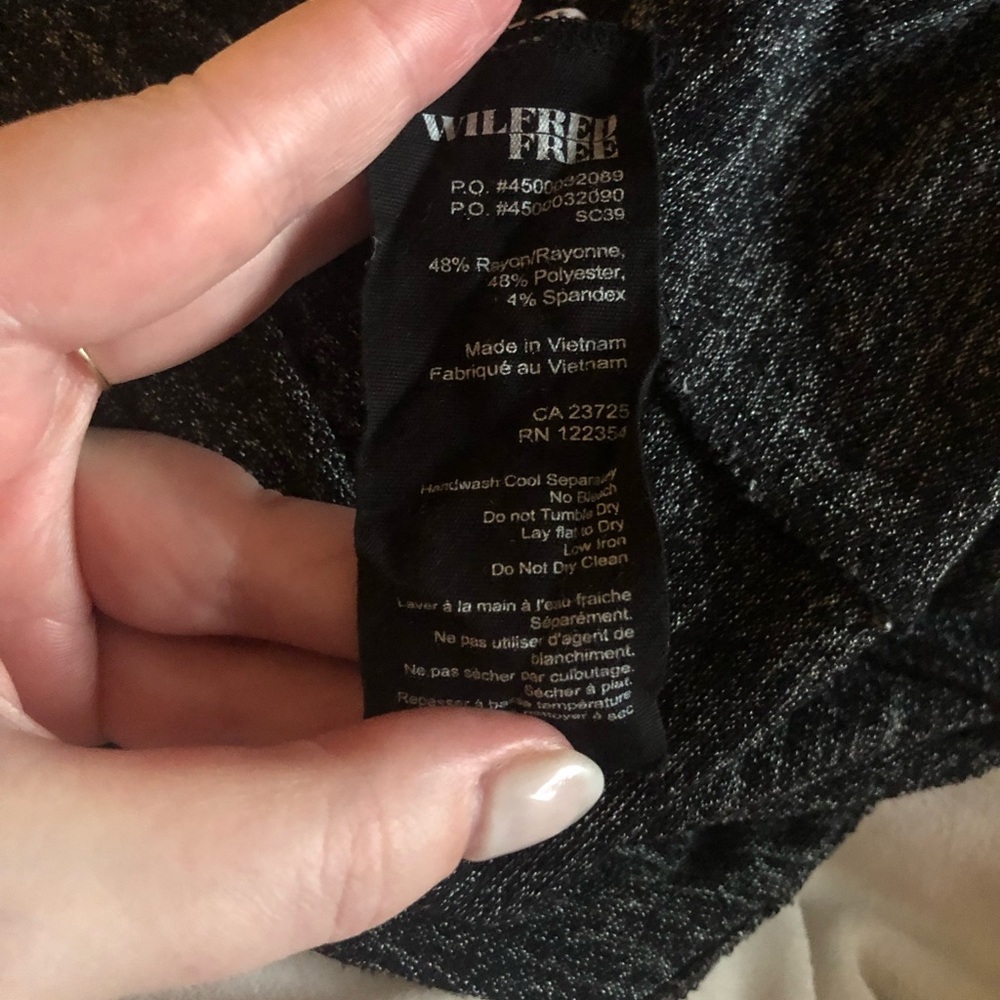 EUC Aritzia Wilfred Free Yasmin Dress Open Back Heathered Grey Size Medium - Picture 5 of 5